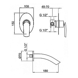 Смеситель для раковины Webert Aria AI830606015 купить в интернет-магазине сантехники Sanbest