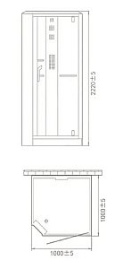 Душевая кабина Orans Diamond SR-89101LS White стекло прозрачное/профиль белый купить в интернет-магазине Sanbest