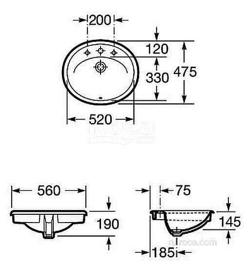 Раковина Roca Adora 56 327203000 белая купить в интернет-магазине Sanbest