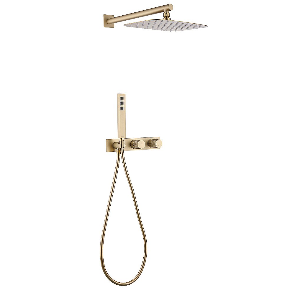 Душевая система Abber Rund AF8718G золото матовое купить в интернет-магазине сантехники Sanbest