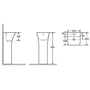 Раковина WeltWasser WW Leerbach 3434 GL-WT 10000013331 белая купить в интернет-магазине Sanbest