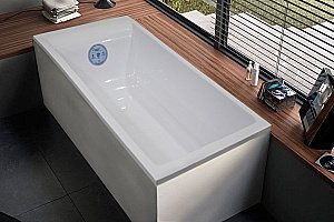 Ванна из искусственного камня Marmo Bagno Алесса NEW 170х80 MB-ALN170-80 белая купить в интернет-магазине Sanbest