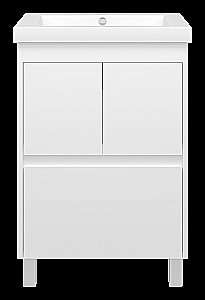 Тумба с раковиной Misty Алиса - 58 Э-Али01058-0112Я белая для ванной в интернет-магазине Sanbest