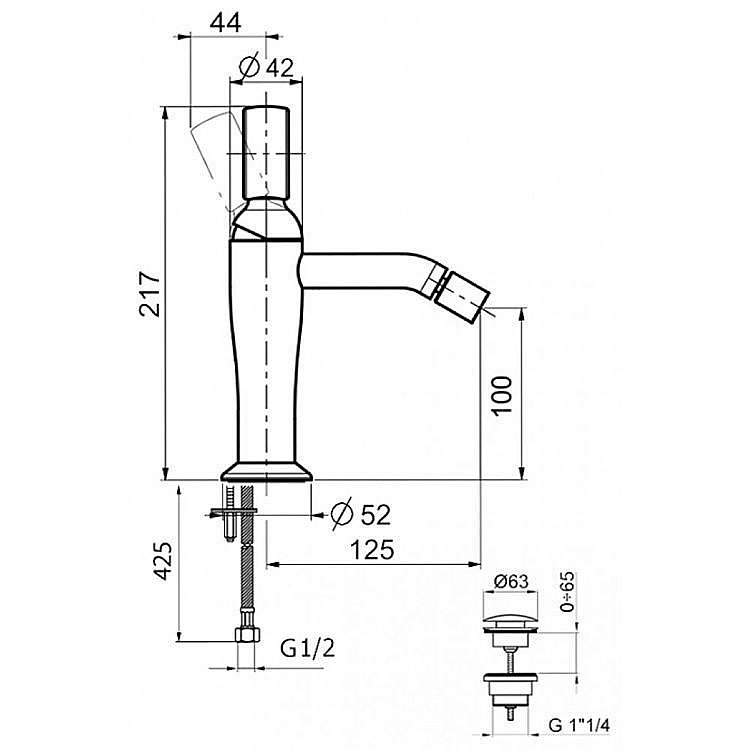 Смеситель для биде Webert Opera OA840102015 купить в интернет-магазине сантехники Sanbest