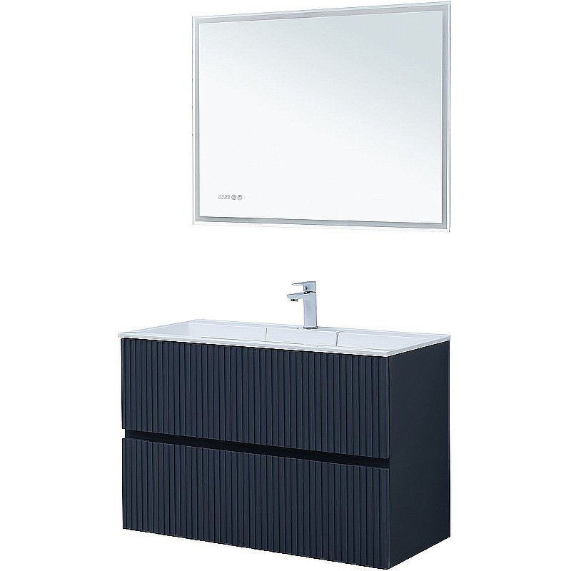 Тумба с раковиной Aquanet Джейн 100 313304 маренго для ванной в интернет-магазине Sanbest