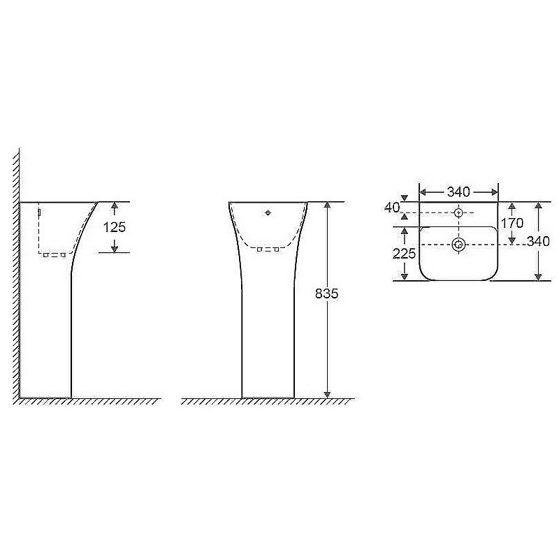 Раковина WeltWasser WW Leerbach 3434 GL-WT 10000013331 белая купить в интернет-магазине Sanbest