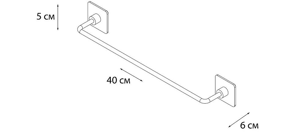 Полотенцедержатель FIXSEN SQUARE FX-93101 купить в интернет-магазине сантехники Sanbest