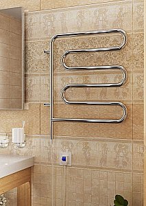 Полотенцесушитель электрический Terminus Ш-образный 450x570 поворотный купить в интернет-магазине сантехники Sanbest