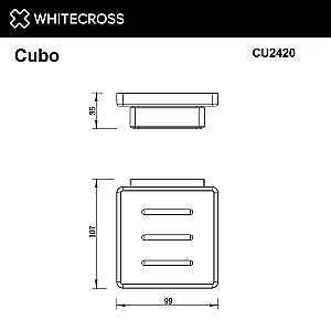 Мыльница WhiteCross Cubo CU2420BL черная матовая купить в интернет-магазине сантехники Sanbest