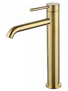 Смеситель для раковины высокий WONZON & WOGHAND STICK, Брашированное золото (WW-88239017- BG) купить в интернет-магазине сантехники Sanbest