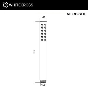 Душевая лейка WhiteCross Y MICRO-GLB матовое золото купить в интернет-магазине сантехники Sanbest