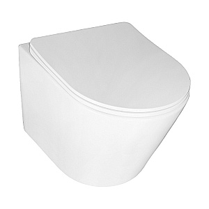 Унитаз подвесной Azario Teramo AZ-0053 SP белый, безободковый, с крышкой микролифт купить в интернет-магазине Sanbest