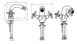 Смеситель для биде Boheme Imperiale Presente 336 купить в интернет-магазине сантехники Sanbest