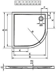 Душевой поддон Riho Zurich 284 100х100 D001023005 белый купить в интернет-магазине Sanbest