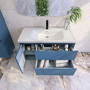 Тумба с раковиной Caprigo Forte 100 два ящика, одна дверь справа/слева, цвет на выбор/эмаль для ванной в интернет-магазине Sanbest