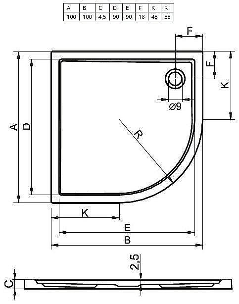 Душевой поддон Riho Zurich 284 100х100 D001023005 белый купить в интернет-магазине Sanbest