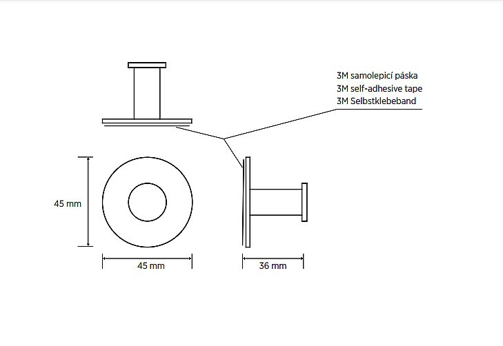Крючок Bemeta Easy 163106360 черный купить в интернет-магазине сантехники Sanbest