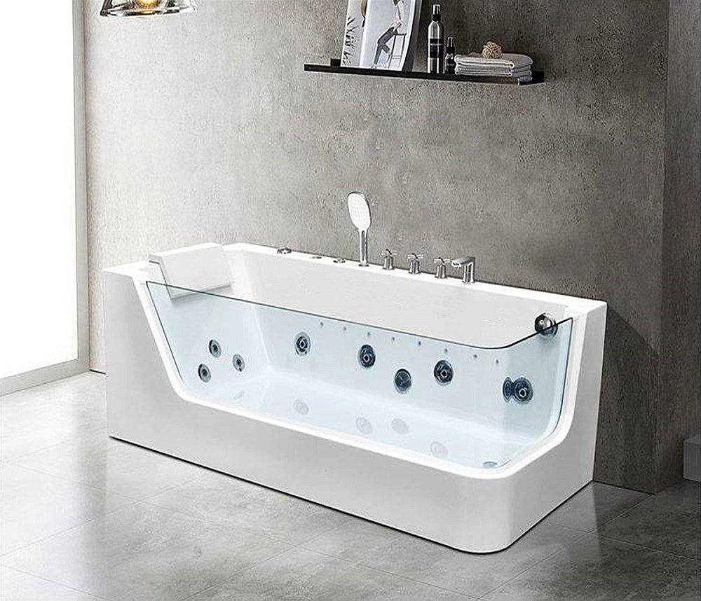 Ванна акриловая CeruttiSpa 9947 170x80 с гидромассажем белая купить в интернет-магазине Sanbest