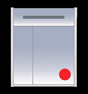 Зеркальный шкаф Misty Джулия 65 красный купить в интернет-магазине сантехники Sanbest