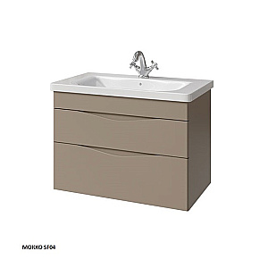 Тумба с раковиной Caprigo Lento 80 два ящика, цвет на выбор для ванной в интернет-магазине Sanbest