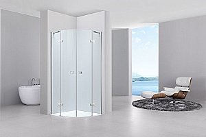 Душевой уголок Black&White Stellar Wind 7011010 100x100 стекло прозрачное/профиль хром купить в интернет-магазине Sanbest