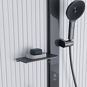 Душевая система Black&White Gravity GH-9005-GM оружейная сталь купить в интернет-магазине сантехники Sanbest