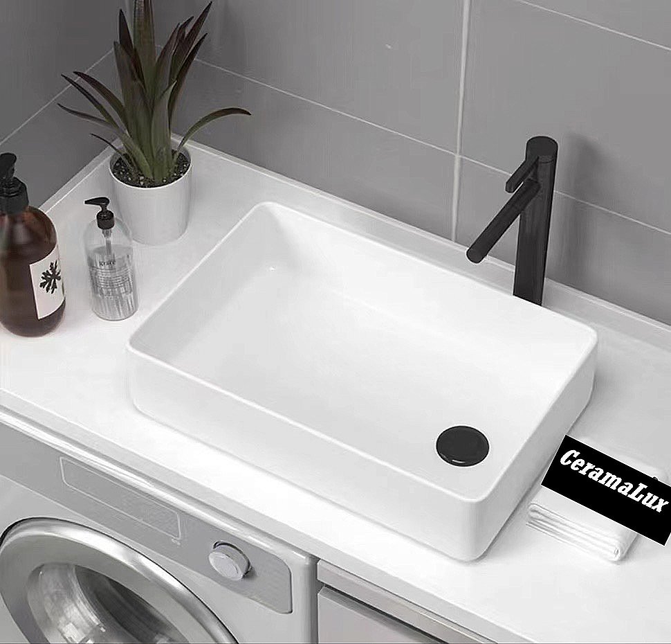 Раковина накладная CeramaLux N 50,5 6250 белая купить в интернет-магазине Sanbest