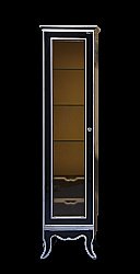 Пенал напольный Misty Анжелика 40 чёрный с серебром левый купить в интернет-магазине сантехники Sanbest