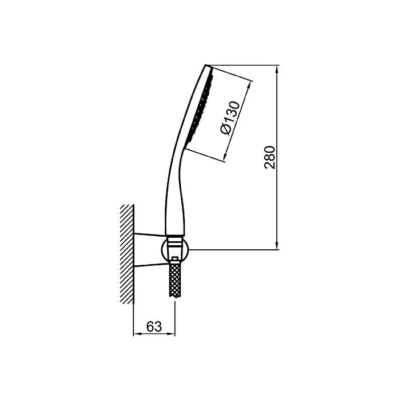 Душевой гарнитур Webert Shower Set AC0764560 черный матовый купить в интернет-магазине сантехники Sanbest