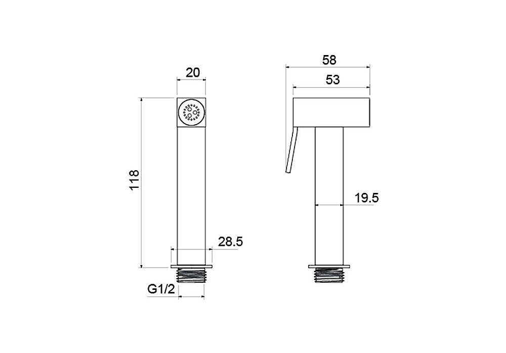 Гигиенический душ Aquatek AQ2058CR хром купить в интернет-магазине сантехники Sanbest