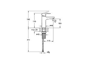 Смеситель для раковины VitrA Flow Soft A4300936EXP черный матовый купить в интернет-магазине сантехники Sanbest
