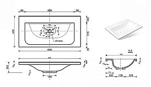 Тумба с раковиной Эстет Bali Classic 65 любой цвет тумбы и раковины под заказ для ванной в интернет-магазине Sanbest