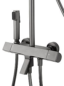 Душевая система с термостатом WONZON & WOGHAND The ONE WW-B3094-BGG темный графит купить в интернет-магазине сантехники Sanbest