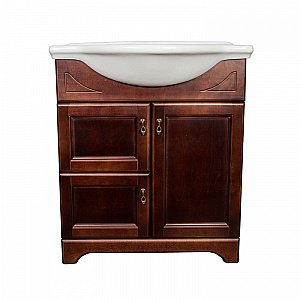 Тумба с раковиной Orange Классик F7-75TU1+Ra орех антикварный для ванной в интернет-магазине Sanbest