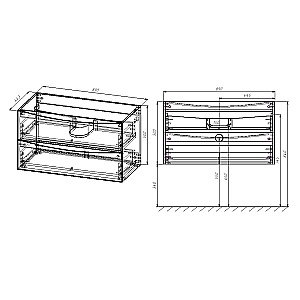 Тумба с раковиной Vincea Mia 900 G.White для ванной в интернет-магазине Sanbest