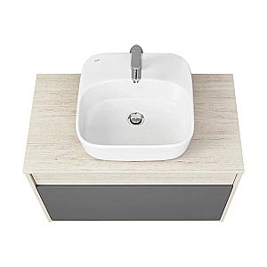 Тумба с раковиной Акватон Лофт Урбан 80 графит\орегон для ванной в интернет-магазине Sanbest