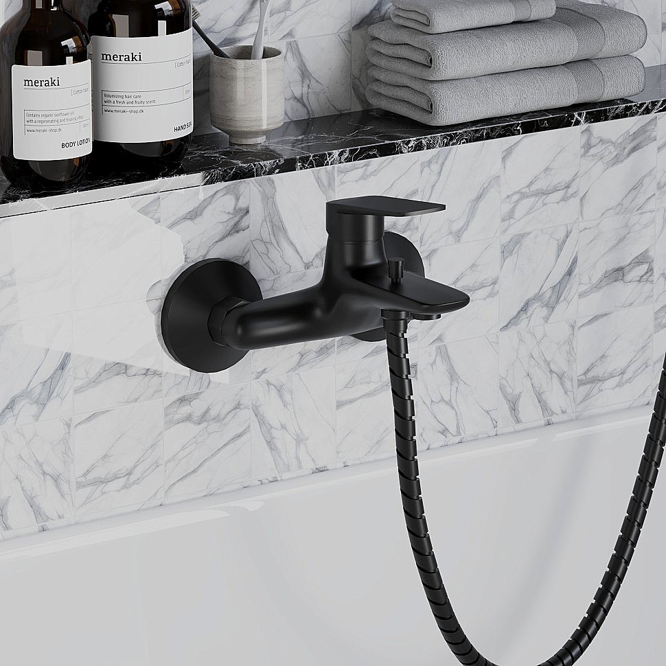 Смеситель для ванны PAINI Laguna LAYO111 черный купить в интернет-магазине сантехники Sanbest