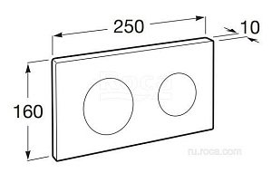 Кнопка для инсталляции Roca PL-10 890089001 купить в интернет-магазине сантехники Sanbest