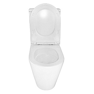 Унитаз напольный Azario Mizen AZ-8300 белый, безободковый, с бачком, с крышкой микролифт, слив торнадо купить в интернет-магазине Sanbest