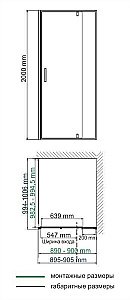 Душевой уголок WasserKRAFT Neime 19P18 100x90 купить в интернет-магазине Sanbest