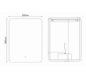 Зеркало Grossman ELEGANS-норма BLACK 60 1760802 в ванную от интернет-магазине сантехники Sanbest