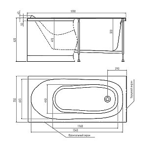 Акриловая ванна Timo KILO1775 170x75 белая купить в интернет-магазине Sanbest