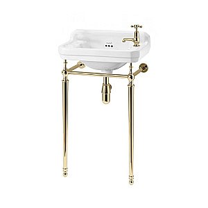 Консоль с раковиной Burlington Cloakroom Edwardian B8 золото для ванной в интернет-магазине сантехники Sanbest