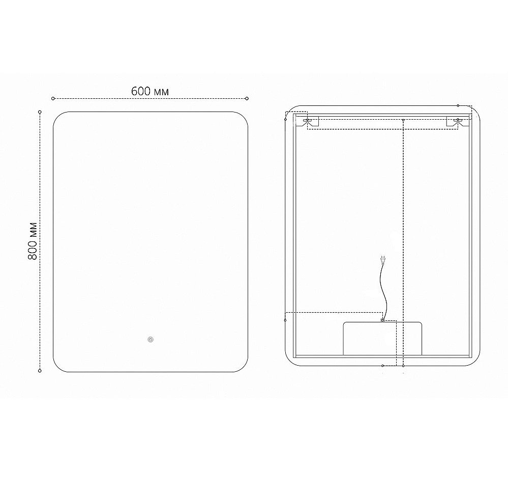 Зеркало Grossman ELEGANS-норма BLACK 60 1760802 в ванную от интернет-магазине сантехники Sanbest