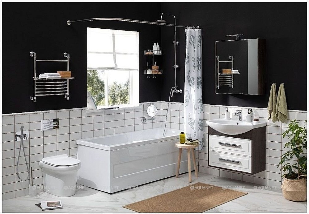 Зеркальный шкаф Aquanet Остин 75 дуб кантербери купить в интернет-магазине сантехники Sanbest