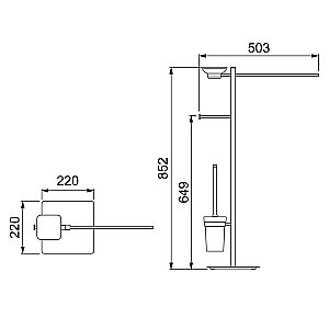 Стойка для ванной Timo Selene 17085/17 купить в интернет-магазине сантехники Sanbest