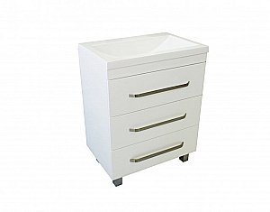 Тумба с раковиной Эстет Monaco 60 напольная 3 ящика/любой цвет тумбы и раковины с блестками под заказ для ванной в интернет-магазине Sanbest