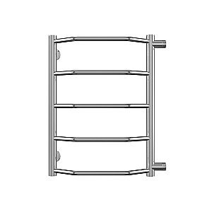 Полотенцесушитель водяной Terminus Виктория П5 400x596 с боковым подключением 500 купить в интернет-магазине сантехники Sanbest