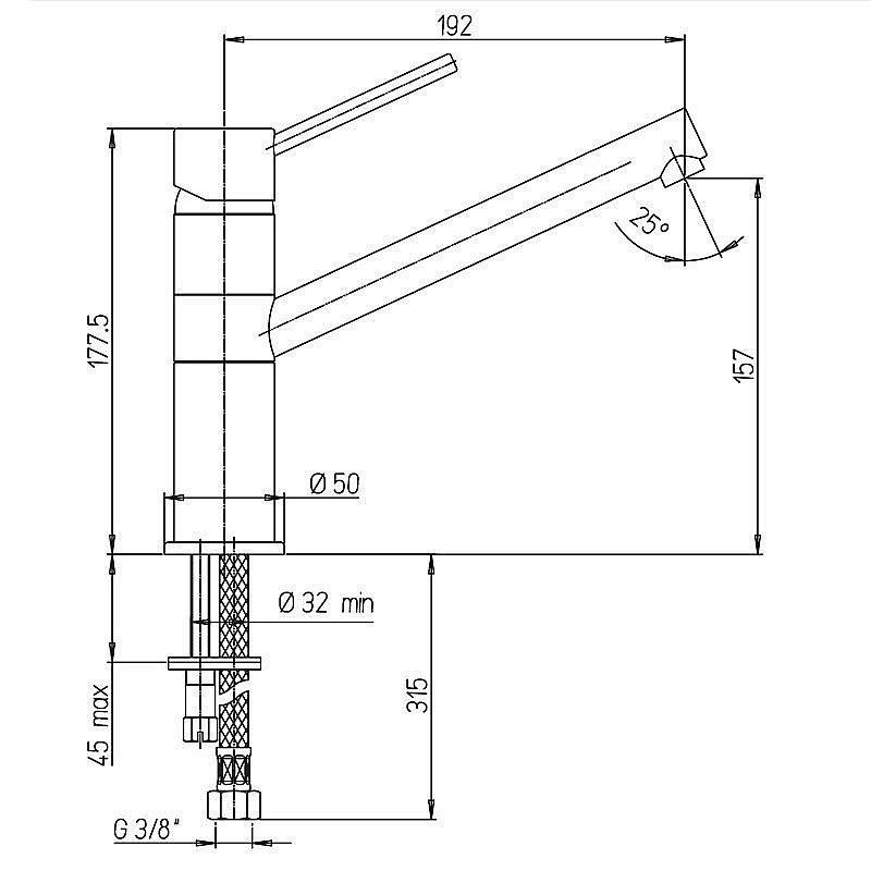 Смеситель для кухни PAINI Cox 78CR573KM хром купить в интернет-магазине сантехники Sanbest