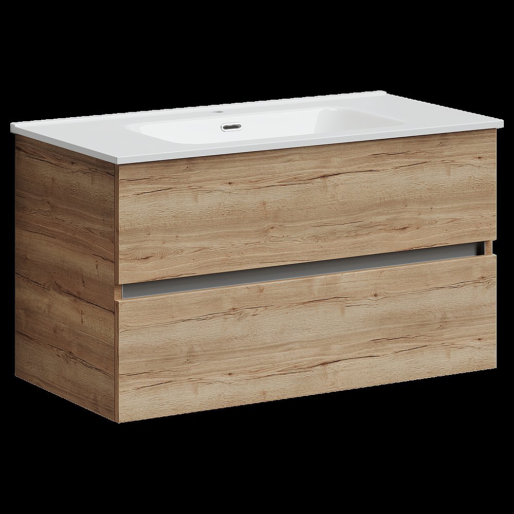 Тумба с раковиной Sancos Urban UR90EG дуб галифакс для ванной в интернет-магазине Sanbest